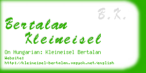 bertalan kleineisel business card